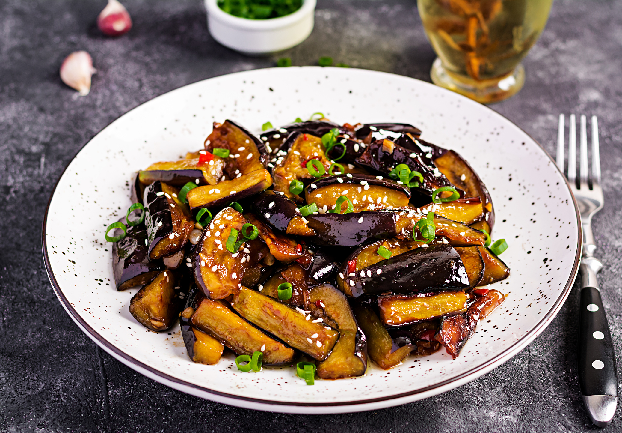 Aubergines in Mushroom Vegetarian Stir-Fry Sauce