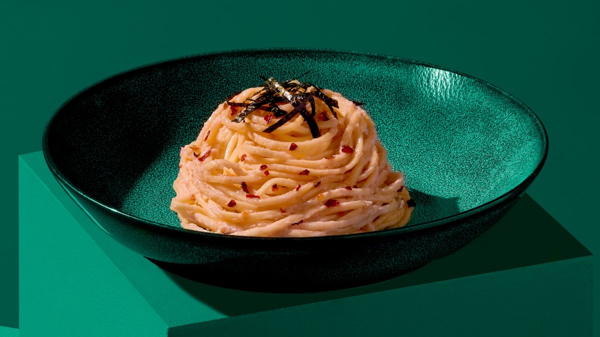 Egg Noodles with Taramasalata Sauce