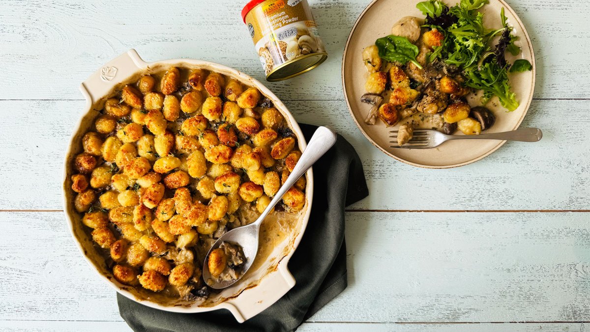Gnocchi Chicken & Mushroom Pie