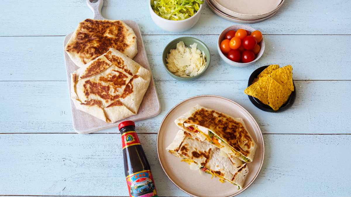 Oyster Chicken Crunch Wraps