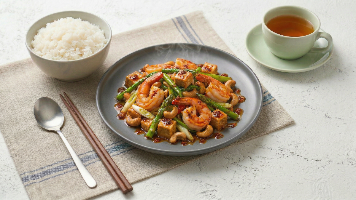 Spicy King Prawn Stir-Fry with Dried Shrimp Chilli Oil